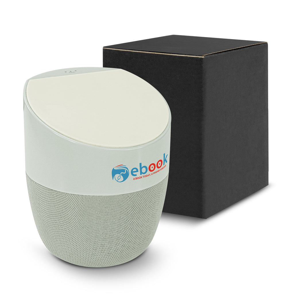 Brooklyn Wireless Charger and Speaker with Logo Print