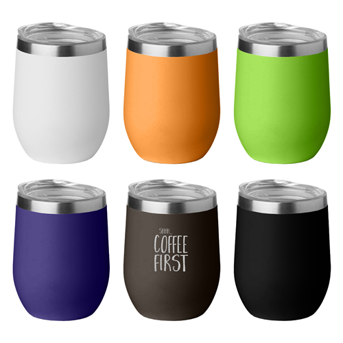 Nina 350ml Stainless Steel Cup with Logo Print