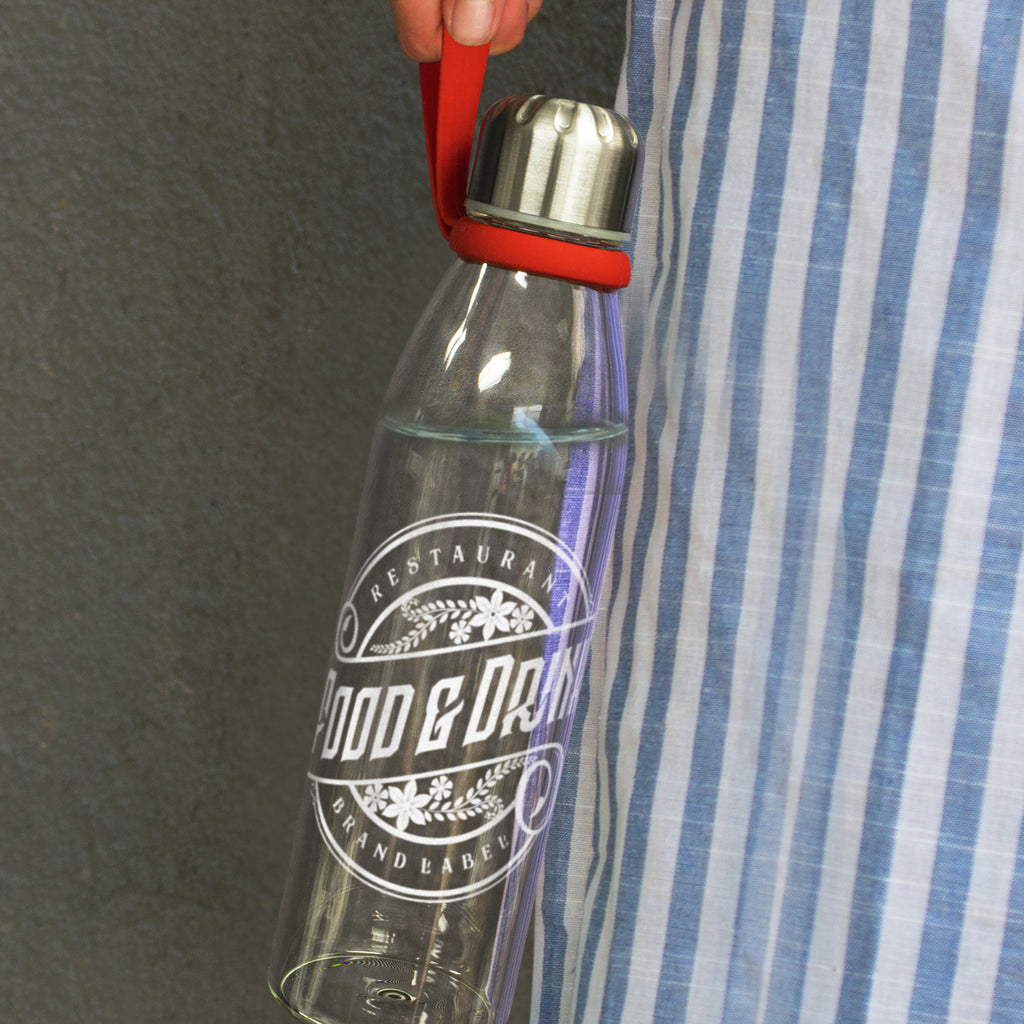 Blanc Glass Bottle with Logo Print
