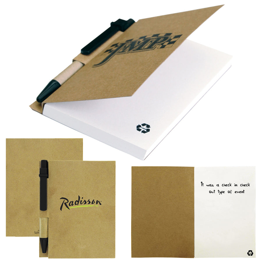 Recycled Notebook & Pen Duo with Logo Print
