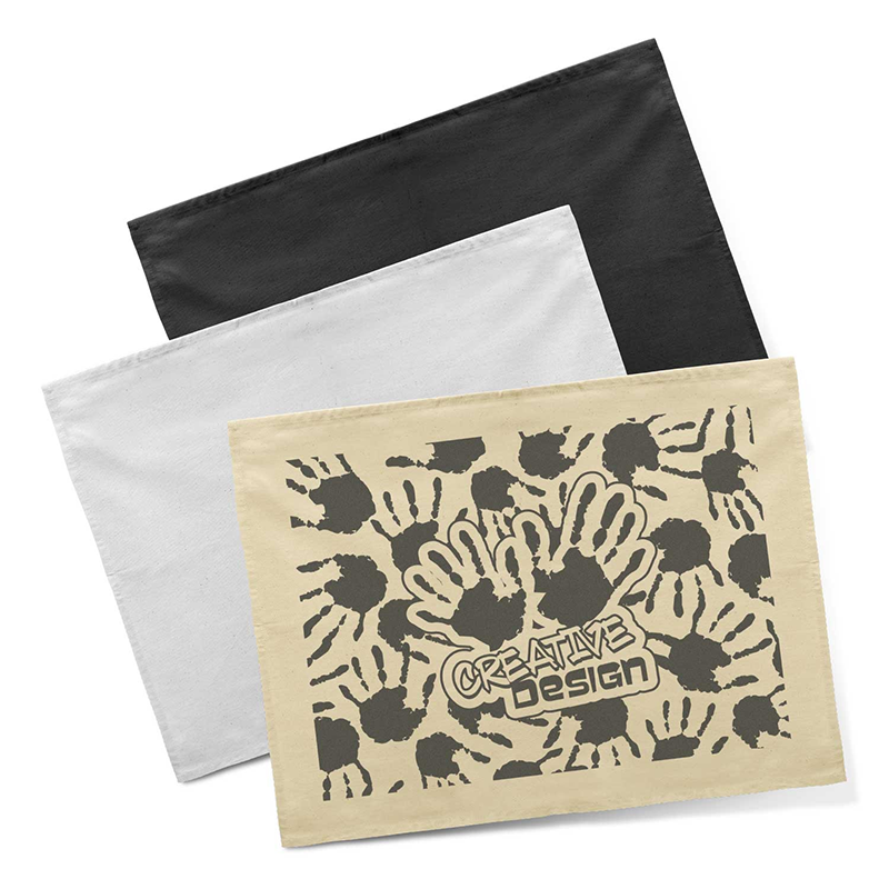 Cotton Tea Towel with Logo Print